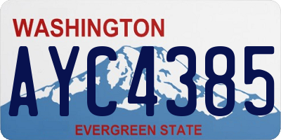 WA license plate AYC4385