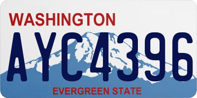 WA license plate AYC4396