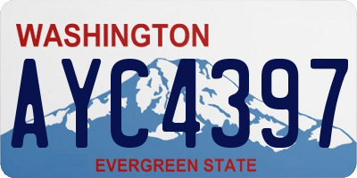 WA license plate AYC4397