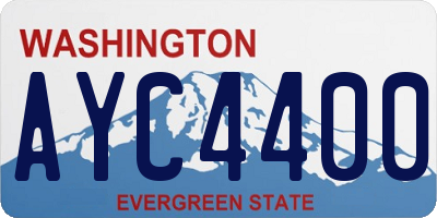 WA license plate AYC4400