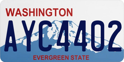 WA license plate AYC4402