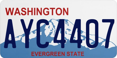 WA license plate AYC4407