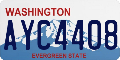 WA license plate AYC4408
