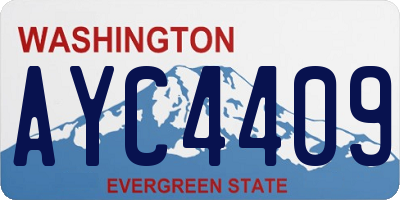 WA license plate AYC4409