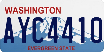 WA license plate AYC4410