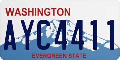 WA license plate AYC4411