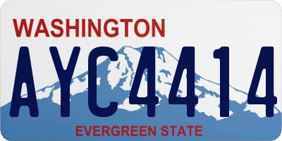 WA license plate AYC4414