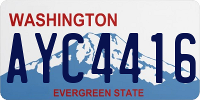 WA license plate AYC4416