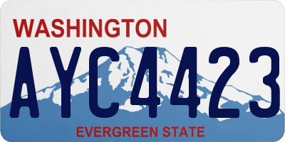 WA license plate AYC4423