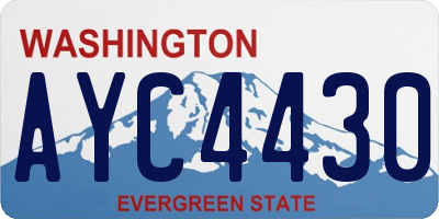 WA license plate AYC4430