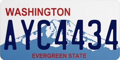 WA license plate AYC4434