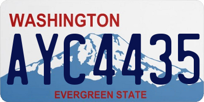 WA license plate AYC4435