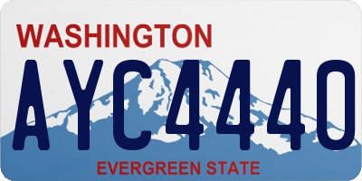 WA license plate AYC4440