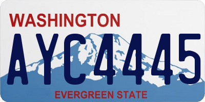 WA license plate AYC4445
