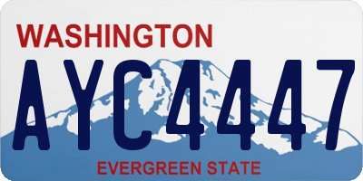 WA license plate AYC4447
