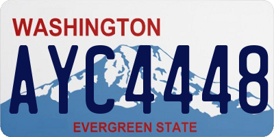 WA license plate AYC4448