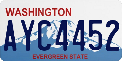 WA license plate AYC4452