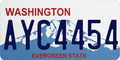 WA license plate AYC4454