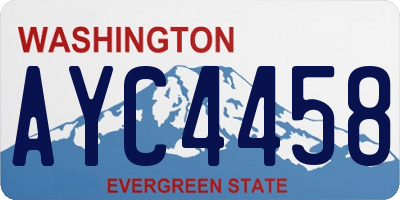 WA license plate AYC4458