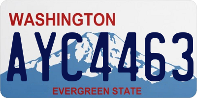 WA license plate AYC4463