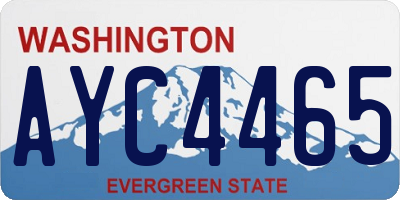 WA license plate AYC4465