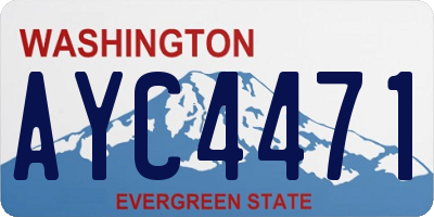 WA license plate AYC4471