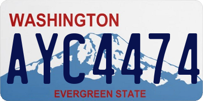 WA license plate AYC4474