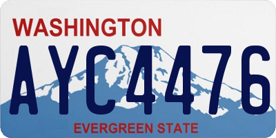 WA license plate AYC4476
