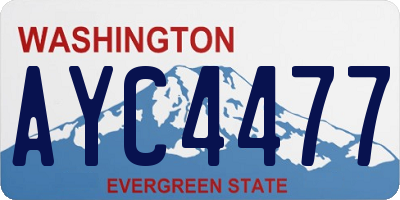 WA license plate AYC4477