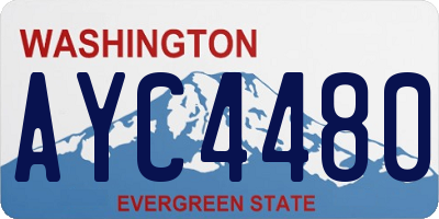 WA license plate AYC4480