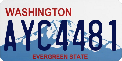 WA license plate AYC4481