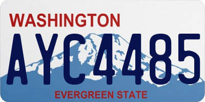 WA license plate AYC4485
