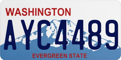 WA license plate AYC4489