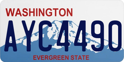 WA license plate AYC4490