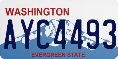 WA license plate AYC4493