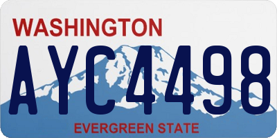 WA license plate AYC4498