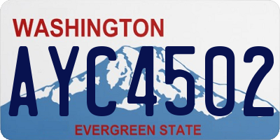 WA license plate AYC4502