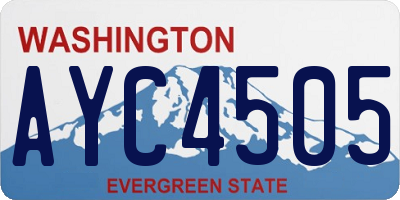 WA license plate AYC4505