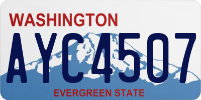 WA license plate AYC4507