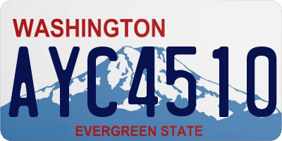 WA license plate AYC4510