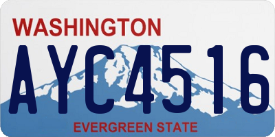 WA license plate AYC4516