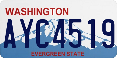 WA license plate AYC4519