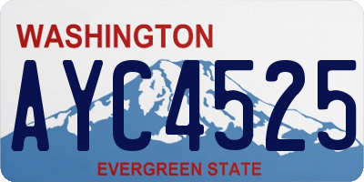 WA license plate AYC4525