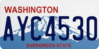WA license plate AYC4530