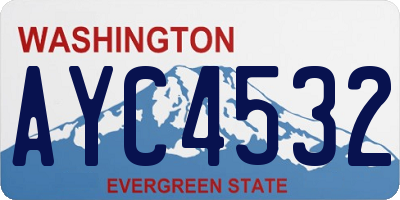 WA license plate AYC4532