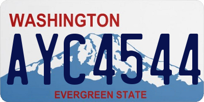WA license plate AYC4544