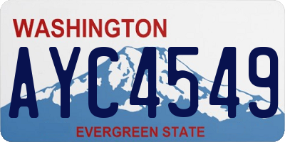 WA license plate AYC4549