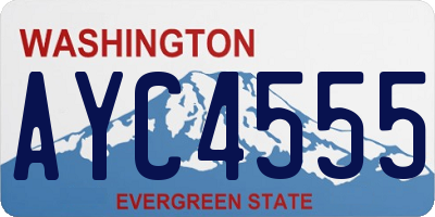WA license plate AYC4555