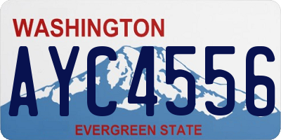 WA license plate AYC4556