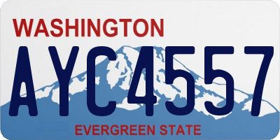 WA license plate AYC4557